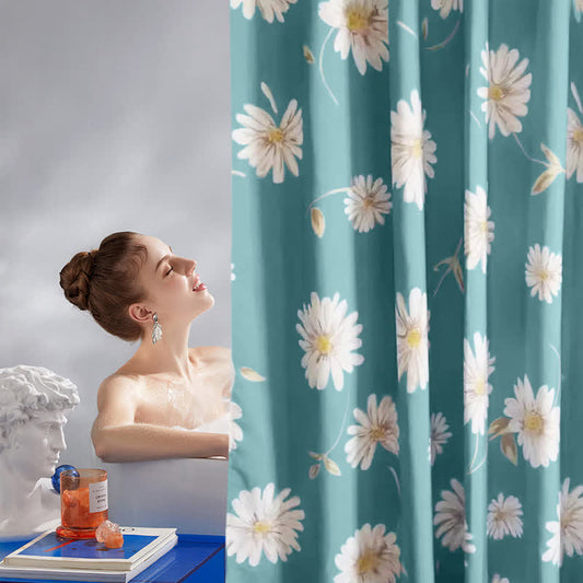 Waterproof Decorative Floral Shower Curtain - A - 71"W x 79"L - image 0
