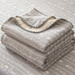 Leafy Stripe Cotton Gauze Quilt Blanket - image 7