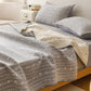 Leafy Stripe Cotton Gauze Quilt Blanket - image 3