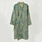 Pastoral Floral Jacquard Kimono Cotton Robe - image 8