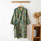 Pastoral Floral Jacquard Kimono Cotton Robe - image 7