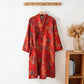 Pastoral Floral Jacquard Kimono Cotton Robe - image 2
