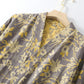 Pastoral Floral Jacquard Kimono Cotton Robe - image 22