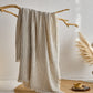 4-Layer Cotton Striped Muslin Throw - Gray - 51"W x 63"L - image 22