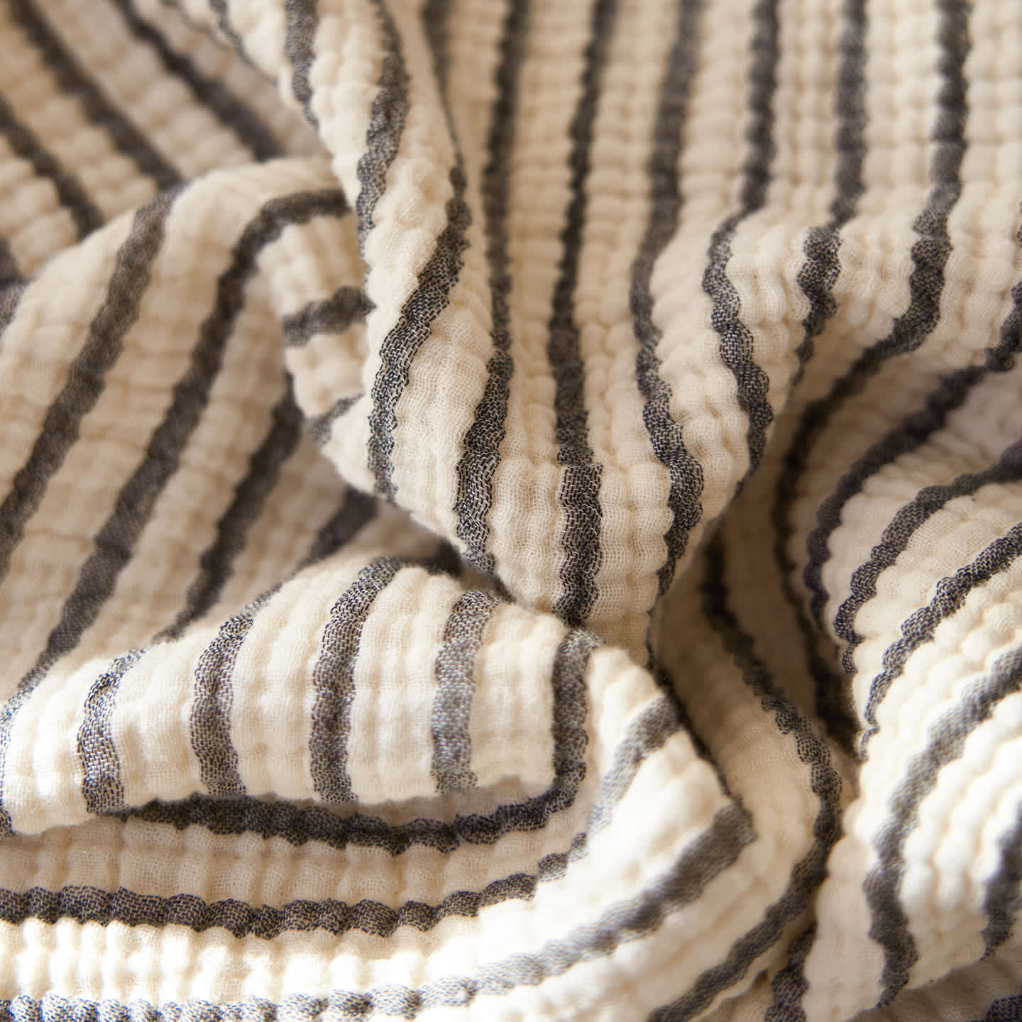 4-Layer Cotton Striped Muslin Throw - image 24