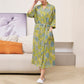 Green Floral Cotton Double Gauze Robe - image 2