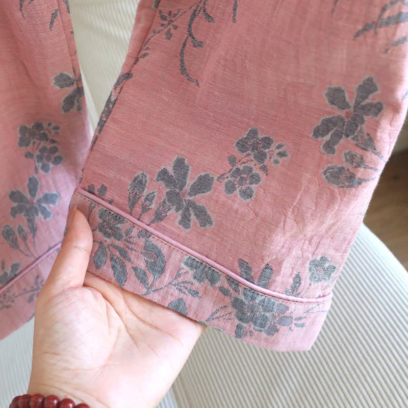 Branch & Floral Pure Cotton Pajama Set - image 8