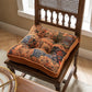 Bohemian Patchwork Chair Pad with Secure Ties - Orange - 16"W x 16"L x 1"H - image 7