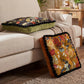 Vintage Floral Seat Cushion with Pom-Pom Trim - image 2