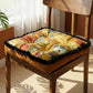 Vintage Floral Seat Cushion with Pom-Pom Trim - image 6