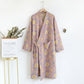 Peach Blossom Cotton Double Gauze Kimono Robe - image 5