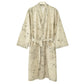 Elegant Floral Cotton Linen Kimono Robe - image 3