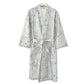 Elegant Floral Cotton Linen Kimono Robe - image 5