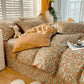 Vintage Floral Leaf Pure Cotton Bedding Set(4PCS) - image 4