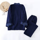 Navy Cotton Gauze Kimono Pajama Set - image 2