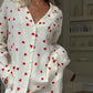 Cotton Red Heart Print Pajama Set - image 4