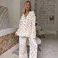 Cotton Red Heart Print Pajama Set - image 2