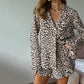 Cotton Leopard Print Ruffle Pajama Set - image 6