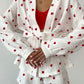 Cotton Heart Print Wrap Pajama Set - image 6