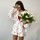 Cotton Heart Print Wrap Pajama Set - image 5