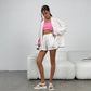 Cotton Heart Print Wrap Pajama Set - image 1