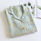 Vintage-Inspired Rose Jacquard Cotton Pajama Set - image 19