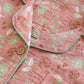 Vintage-Inspired Rose Jacquard Cotton Pajama Set - image 7