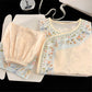 Vintage Hanfu-Inspired Floral Pajama Set - image 2