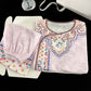 Light Purple Vintage Hanfu-Inspired Floral Pajamas - image 3