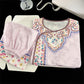 Light Purple Vintage Hanfu-Inspired Floral Pajamas - image 4