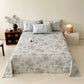 Floral Leaf Cotton Double Gauze Bedspread - Light Green - 2PCS Pillowcases - 19" x 29" - image 5