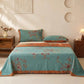 Retro Floral Cotton Double Gauze Bedspread - image 1