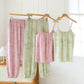 Artistic Watercolor-Inspired Cotton Camisole & Pants Sleepwear - image 0
