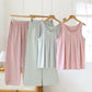 Solid Color Cotton Tank & Pants Sleepwear - image 0