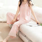 Solid Color Cotton Tank & Pants Sleepwear - image 2