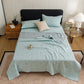 Floral Cotton Triple-Layer Gauze Jacquard Quilt Blanket - image 9