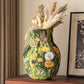 Garden Artistic Fabric Vase Tabletop Ornament - Green - 3"W x 8"L x 12"H - image 4