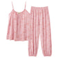 Artistic Watercolor-Inspired Cotton Camisole & Pants Sleepwear - image 10