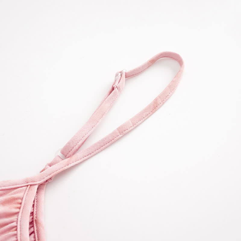 Artistic Watercolor-Inspired Cotton Camisole & Pants Sleepwear - image 8