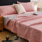 Floral Cotton Triple-Layer Gauze Jacquard Quilt Blanket - Pink - 2PCS Pillowcases - 19" x 29" - image 13