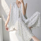 Elegant Leaf Tank & Pants Pajama Set - image 3