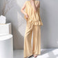 Yellow Floral Leaf Tank & Pants Pajamas - image 2