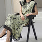 Artistic Floral Cotton Sleeveless Lace Nightgown - image 6