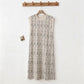 Artistic Line-inspired Cotton Sleeveless Nightgown - image 1
