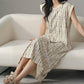 Artistic Line-inspired Cotton Sleeveless Nightgown - image 3