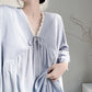 Solid V-Neck Lace Trim Pajama Set - image 11