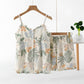 Botanical Leaf Sleeveless Pajama Set - image 1