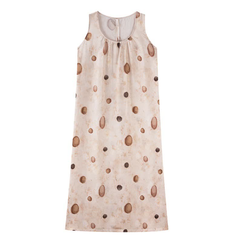 Artistic Round Print Sleeveless Cami Nightgown - image 6