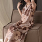 Artistic Floral Print Sleeveless Cami Nightgown - image 1