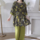 Retro Floral Eastern-Inspired Pajama Set - image 1